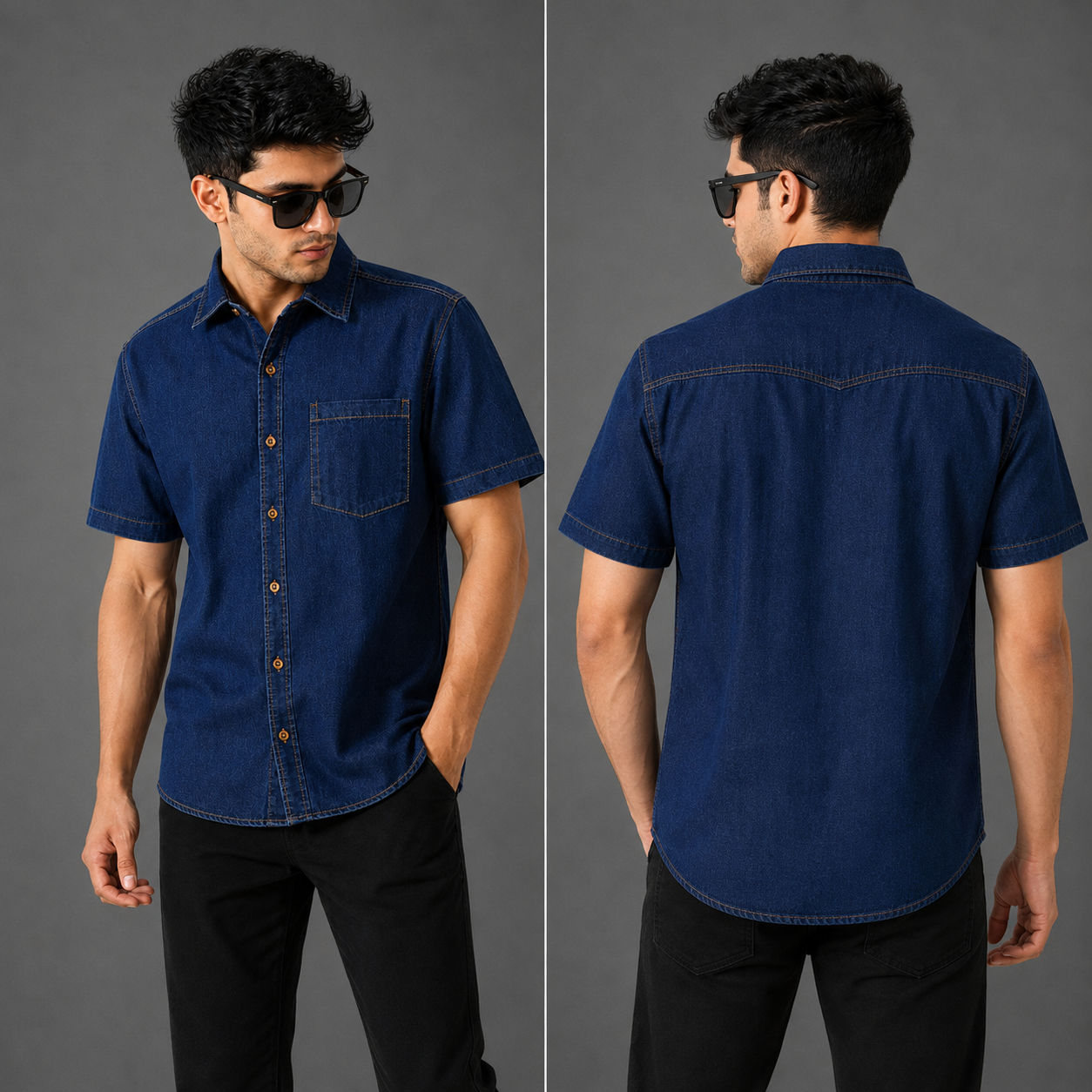 premium denim half sleeves shirts premium denim half sleeves shirts