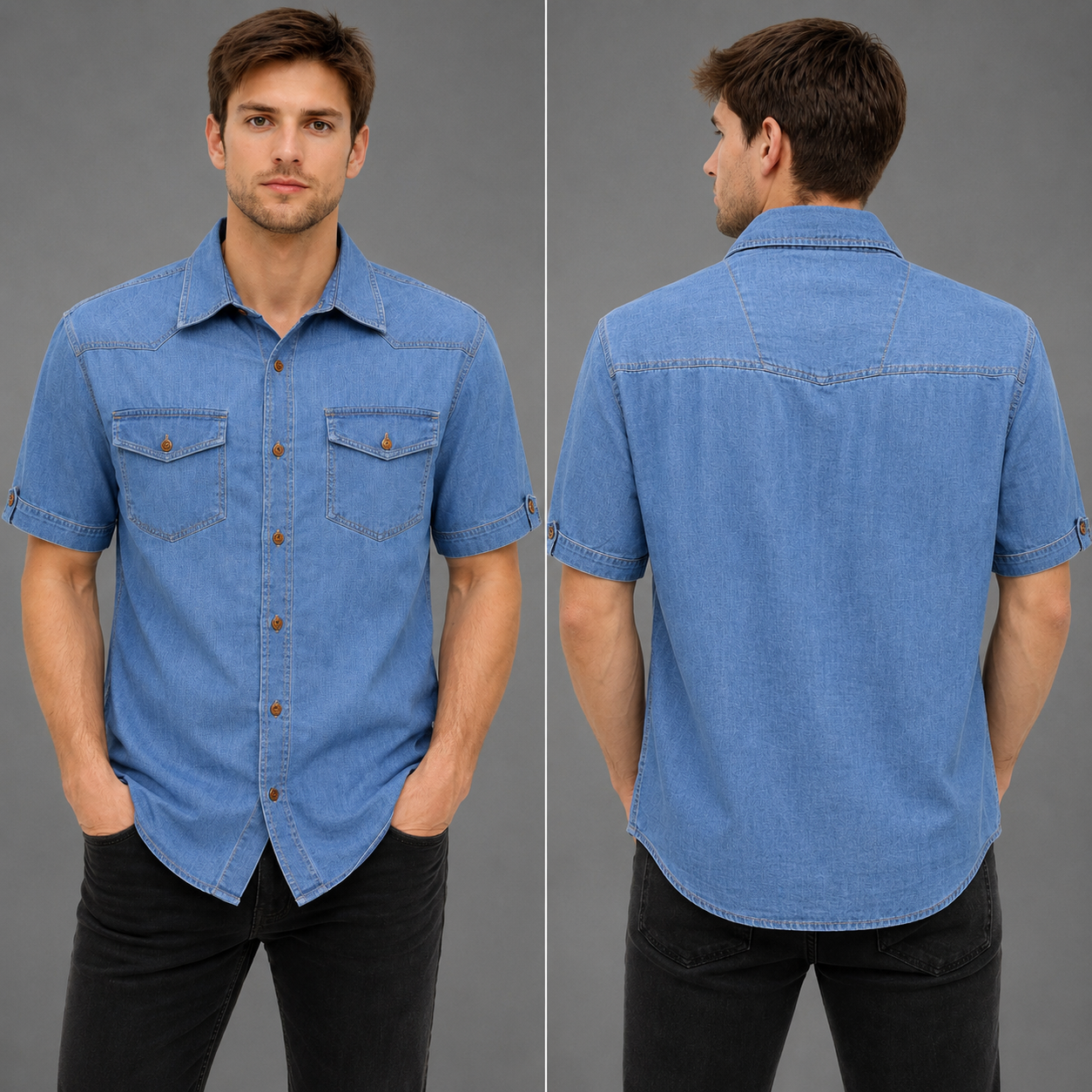 premium denim half sleeves shirts premium denim half sleeves shirts